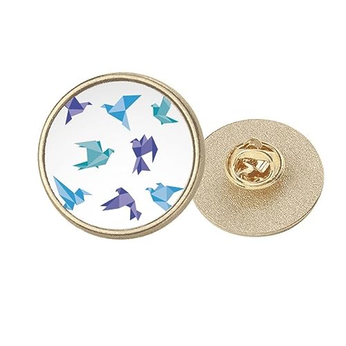 Broche pigeon origami dorée, le cadeau poétique idéal