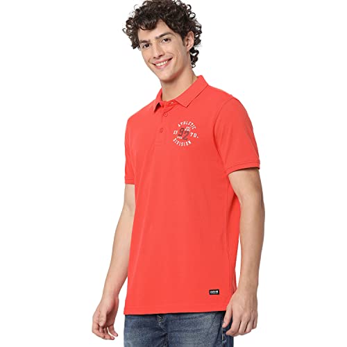 Image of Spykar Men's Cotton Solid Slim Fit T-Shirt