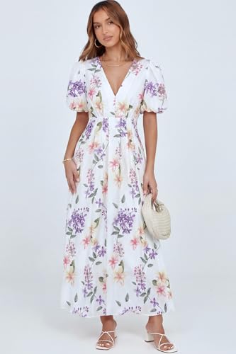 Image of Maxigerui Women's Summer Floral Maxi Dress Spring Wedding Guest Dress 2026