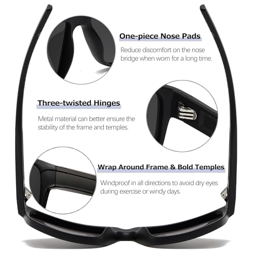 Polarized Sports Sunglasses Men's Wrap Around Sun Glasses Square Fashion Sunnies Driving Fishing SY60843