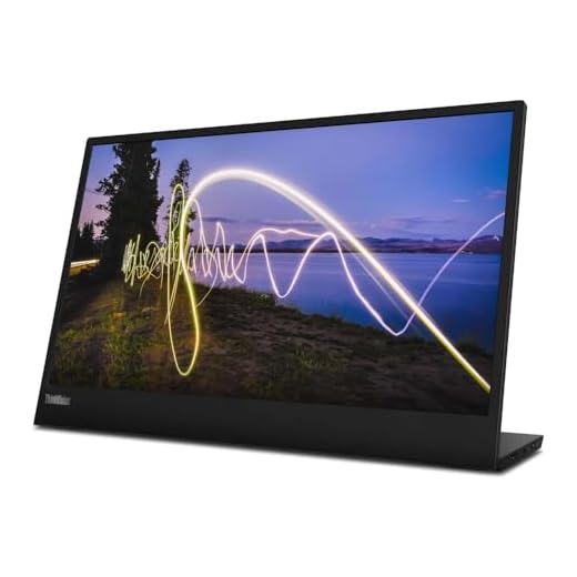 Lenovo ThinkVision M15 15.6" Full HD WLED LCD Monitor - 16:9 - Raven Black