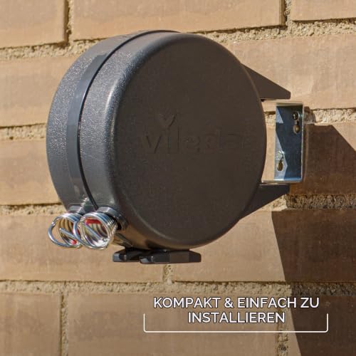 Vileda Duale Cordomatic einziehbare Wäscheleine, 30 m, 2 x 15 m Wäscheleine, hält bis zu 30 kg, ausziehbare Wäscheleine… – Ansicht 2