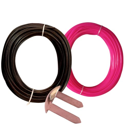 Image of ADW CRAFT'S Plastic Wire for Basket Making(2 Colours Best Combo|Plastic Koodai wire|Glass Wire For Basket Making|Koodai Wire Roll|Plastic Wire For Koodai (200 Grms, Black+Pink, 1)