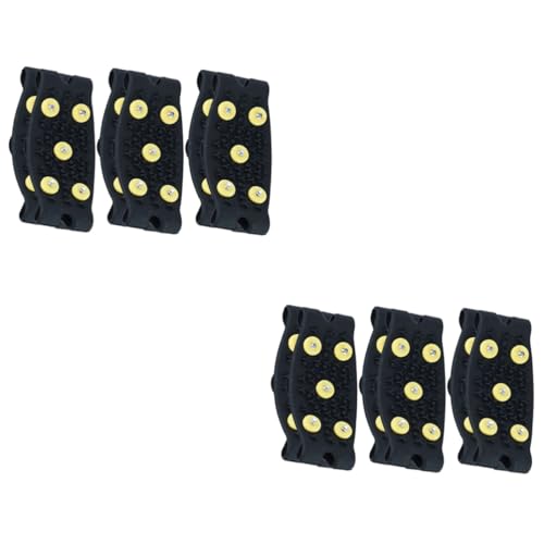 CONGARTENO 6pairs Non- Shoes Crampons Ice Cleats for Outdoor Activities Traction Spikes for Hiking Jogging Camping and Lightweight Gripper Spikes for