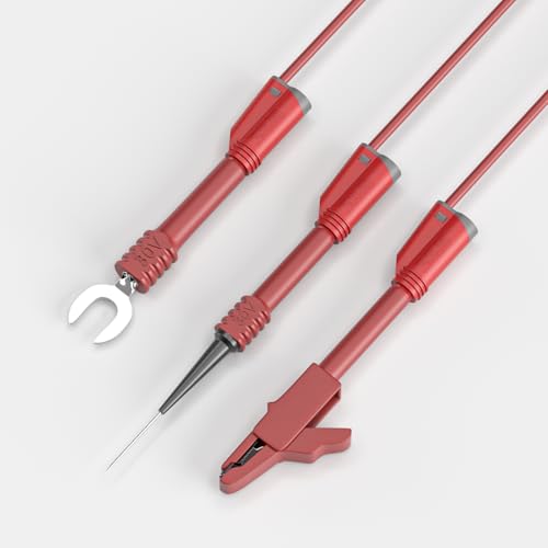 Image of Goupchn 40pcs Banana Plug Silicone Test Leads Kit Fully Insulated Safety Shroud Stackable Banana Plug with Alligator Clip Test Fork Back Probe Pins for Electrical Testing