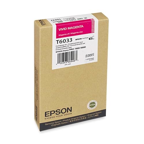 Epson T6033 Magenta vif cartouche d'origine pour vos expositions photo