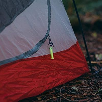 GEAR AID Ni Glo 2 UV Rechargeable Glowing Keychain Multi-Purpose Glow-in-the-Dark Accessory for Camping