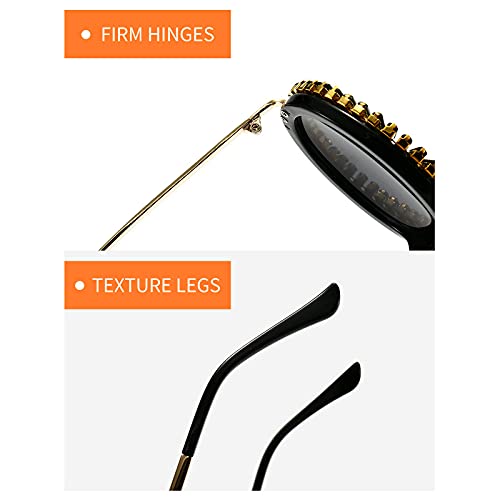 Mincl/ 2019 Diamond Color Sunglasses For Lady Exaggerated Personality Female Sun Glasses Female Shades Uv400 (Colorful) #TOP4