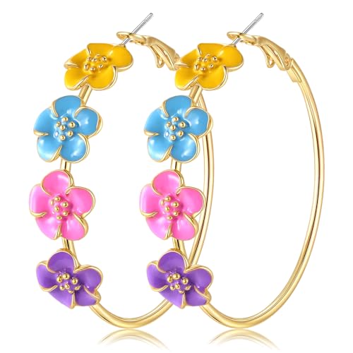 Créoles en fleur pour femme : l'accessoire de printemps idéal