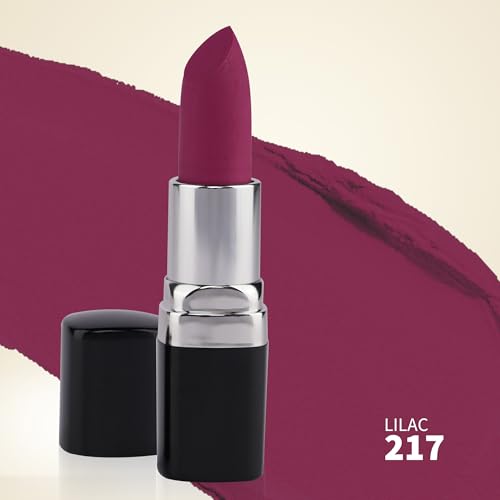 Image of Barva Natural & Moisturising Lipstick 4.3g (Lilac 217) | Made with Pure Ghee & Kokum Butter | Creamy Finish | Mineral Colour | Hydrating Lipstick
