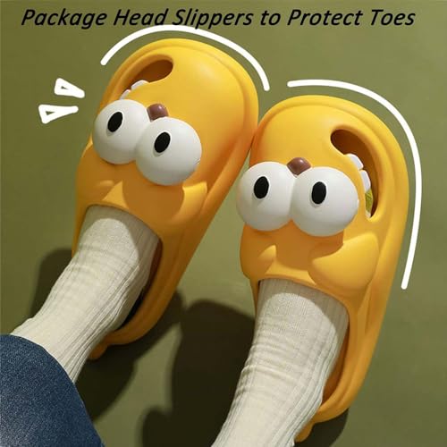 Generic Big Eye Dog Slippers, Tongue Kiss Slippers, Couple 3d Big Eye Dog Fun Cartoon Package Head Eva Slippers2