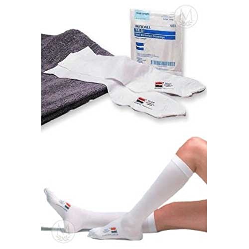 Covid Stockings Knee Open Toe, Regular White4