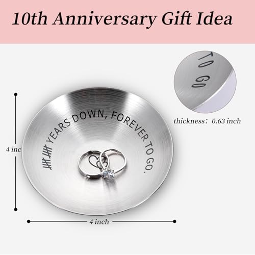 Mens Gifts for Christmas 10th Anniversary Steel Gifts for Him Her 10 Year Annviersary for Women Anniversary Wedding Gifts for Women Men Valentines Day Gifts for Her Him Boyfriend Girlfriend Couple - Image 6
