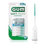 GUM Soft-Picks Original, Easy to Use Dental Picks for Teeth Cleaning and Gum Health, 100 Count (Pack of 1)
