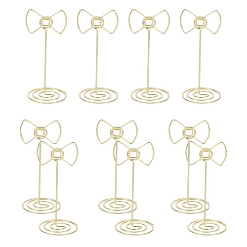 FUNOMOCYA 10 Piezas Soporte de Tarjetas de Mesa Diseño de Pajarita Portatarjetas Elegantes para Nombre y Recuerdos para Decoración de y Banquetes