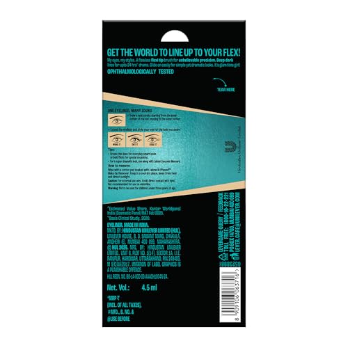Image of LAKME 9to5 Eyeconic Waterproof Liquid Eyeliner, Medium Brown, 4.5 ml, for Precise Eye Definition, with Quick-Dry Formula, Smudgeproof and Waterproof