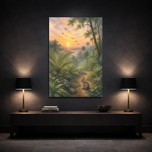 Misty Dawn tableau aquarelle apaisant pour habiller un mur vide - 3