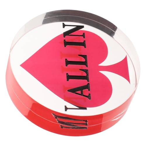 BESTonZON Acrylic Poker Button Double-Sided Game Accessory for Poker Parties Lightweight for Addition to Card Games