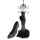 2 PCS Set Jewlery Display Shoe Ring Holder - Mannequin Necklace Display Bracelet Orgaziner (Black)