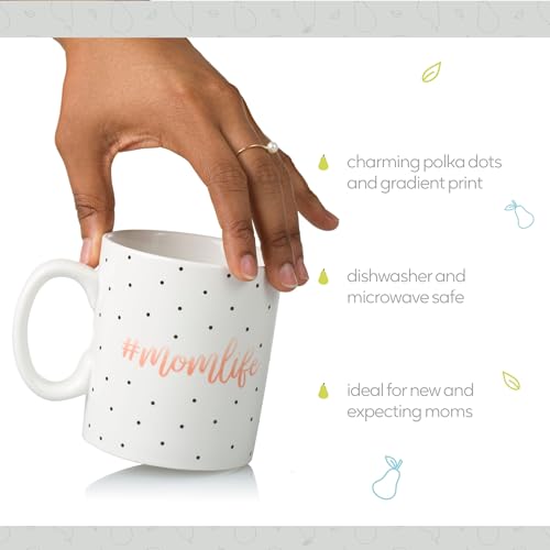 Little Pear Mom Life Polka Dot Mug