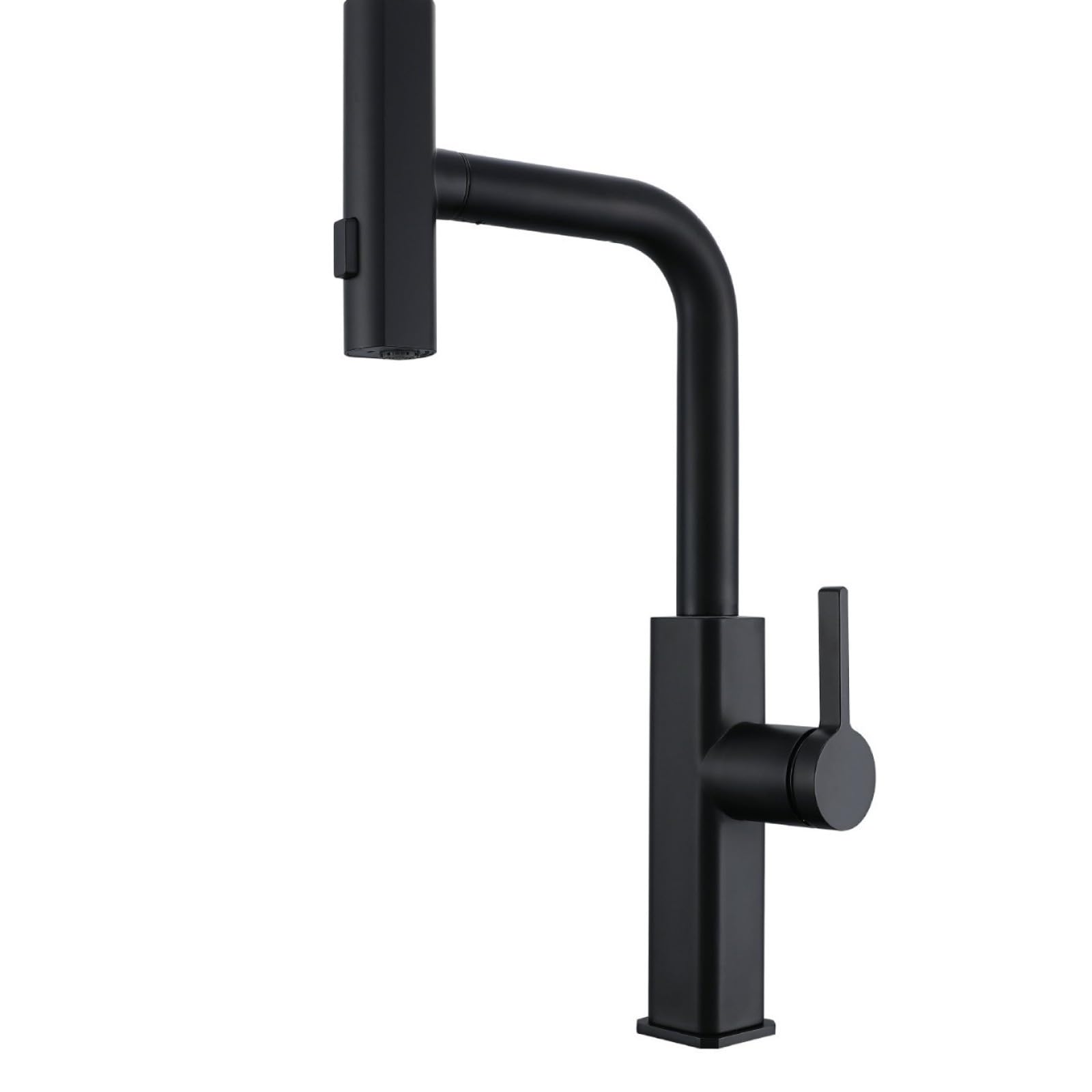 Fanjubei Black 304 Stainless Steel Pull-Out Kitchen Sink Faucet,