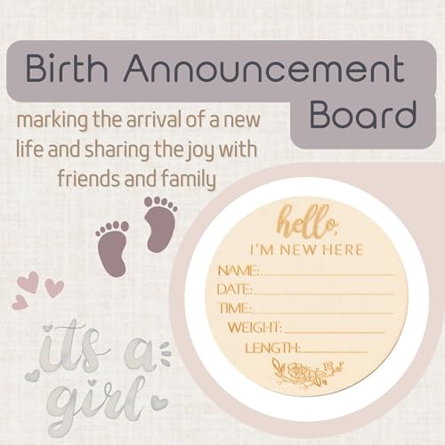 Image of Baby Receiving Swaddle Blanket and Headband Sets with a Name Card for Baby Girl (Pink and Blue Floral)