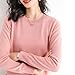 Women's Sweaters Plus Size Fall Fashion Cashmere Sweaters for Women 2025 Fall Winter Crew Neck Long Sleeve Merino Wool Shirt Cozy Casual Loose Lightweight Soft Knit Tops Warm Pullover Pink