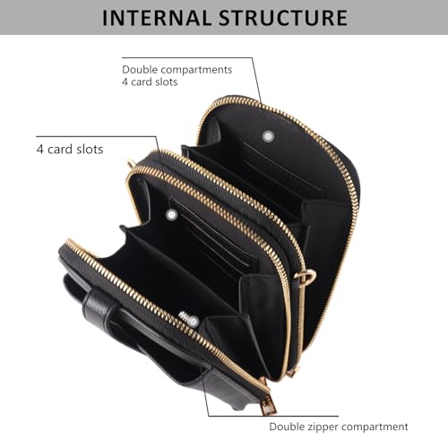 Small Crossbody Cell Phone Bag for Women, Mini Crossbody Wallet Phone Shoulder Handbag Purse with Credit Card Slots 5