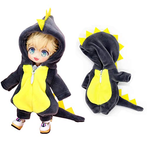 rakulifey OB11サイズ衣装 可愛い動物オーバーオール オビツ11服 オビツ11cmドール恐竜服 4色 プレゼント