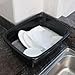 Gainhope 2-Pack 18 Quart Large Plastic Washing Basin, Rectangular Dish Tubs, Black