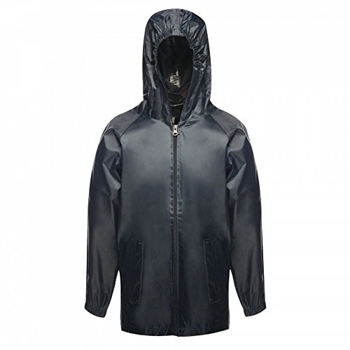 Regatta Ciré Enfant imperméable avec Capuche et DÉTAILS réfléchissants Pro Stormbreak Jackets Waterproof Shell Navy FR: S (Taille Fabricant: 5-6)