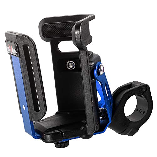 Unviversal Bottle Holder for Motorcycle with 20mm 22mm 25mm 28mm Handlebar Crash Bar Bumper for R1200GS G310GS DL650 Z900 (Blue)