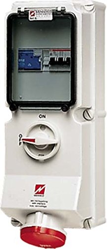 Mennekes Wanddose Duo 7231 16A,5p,6h,400V,IP44 Duo CEE-Steckdose abschaltbar, abgesichert 4015394112280