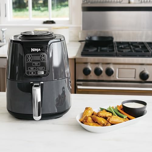 Ninja-Air-Fryer-AF100WM-Air-Fryer-Ceramic-Coated-Nonstick-Basket-Dehydrate-Reheats-for-Quick-Easy-Meals-4-Quart-Capacity-High-Gloss-Finish-BlackGray Ninja Air Fryer AF100WM Air Fryer Ceramic Coated Nonstick Basket Dehydrate Reheats for Quick Easy Meals 4 Quart Capacity High Gloss Finish BlackGray