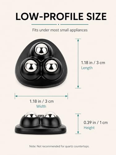 Image of 8 Pcs Appliance Caster - Appliance Slider, 360 Swivel Mini Ball Appliance Rollers for Kitchen Appliances, Sticky Universal Wheels for Air Fryer, Coffee Maker, Stand Mixer