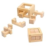 Small Brain Teasers Wooden Puzzles, 3D Durable Wood Educational Tools Luxury Wooden Brain Puzzle...