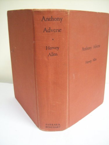 Anthony Adverse B00005VESZ Book Cover