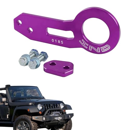 Firulab Kit de Gancho de Remolque para Accesorios de Coche - Anillo de Remolque para Parachoques de Coche,Gancho de Aluminio para Remolque de Carreras, con Anilla para Remolque de Coche, para SUV,