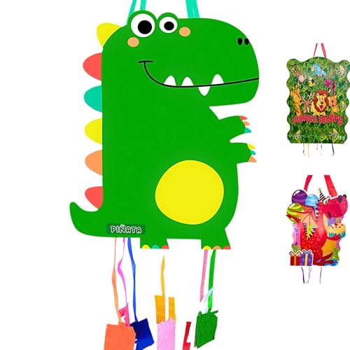 MANLOZ Children's Dinosaur Piñata - Dinosaur Birthday - Piñata Birthday - Blue - 40x30x8cm - Cardboard MANLOZ Children's Dinosaur Piñata - Dinosaur Birthday - Piñata Birthday - Blue - 40x30x8cm - Cardboard