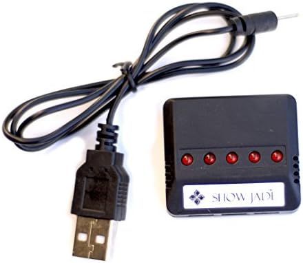 ShowJade TM Upgraded 5 Port/ 5 in 1 3.7v Battery Charger for Syma X5C X5A X5/Hubsan X4/Wltoys JXD