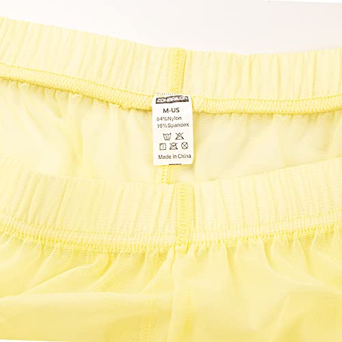 ZONBAILON Men’s Sexy Cool Sheer Pants See Thru Pajama Bottoms Male Transparent Stretchy Loose Lounge Underwear Colorful 1Pc2