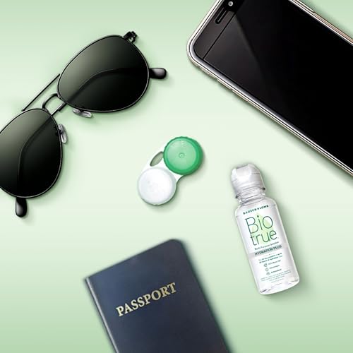 Image of Biotrue Hydration Plus Contact Lens Solution, Multi-Purpose Solution for Soft Contact Lenses, Lens Case Included, 2 FL OZ Travel Size