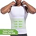 Lgtfy 4D Mens Compression Shirt, Slimming Body Shaper Vest, Gynecomastia Undershirt, Tummy Control Back Support Tank Top White