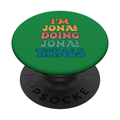 Nombre divertido de Jonas, soy Jonas haciendo cosas de Jonas PopSockets PopGrip Intercambiable
