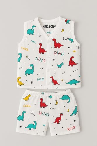 Image of Muslin Jabla & Shorts|For Boys & Girls|Summerwear Sleeveless Vest|Baby Products|Casual Clothing Set