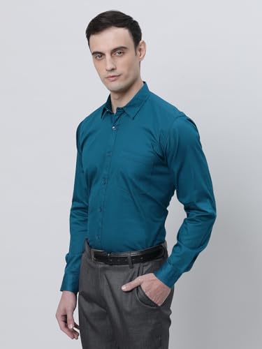 Image of THE SOUL PATROL Men's Casual Regular Fit Full Sleeve Premium Cotton Button-Down Shirt with Single Patch Pocket - Stylish, Classic, Comfortable, and Elegant for Everyday Wear