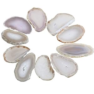 Nupuyai NPYA001401 Natürliche Achatscheiben Set 10 Stück