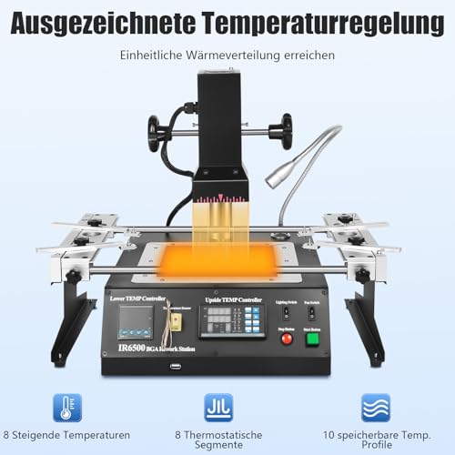 Charocean IR6500 Soldeerstation, BGA desoldeerstation, rework station, infrarood rework station, verwarming, infrarood desoldeerstation, rework station voor notebook, computer, moederborden enz - Afbeelding 5