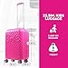 FUL Barbie 22.5 Inch Carry On Luggage, 3D Quilted Hardshell Rolling Suitcase with Spinner Wheels, Pink, 22.5 x 14 x 9.5 inches