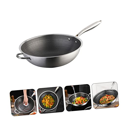 Sartén Wok de acero inoxidable Garneck con diseño de panal miniatura 5